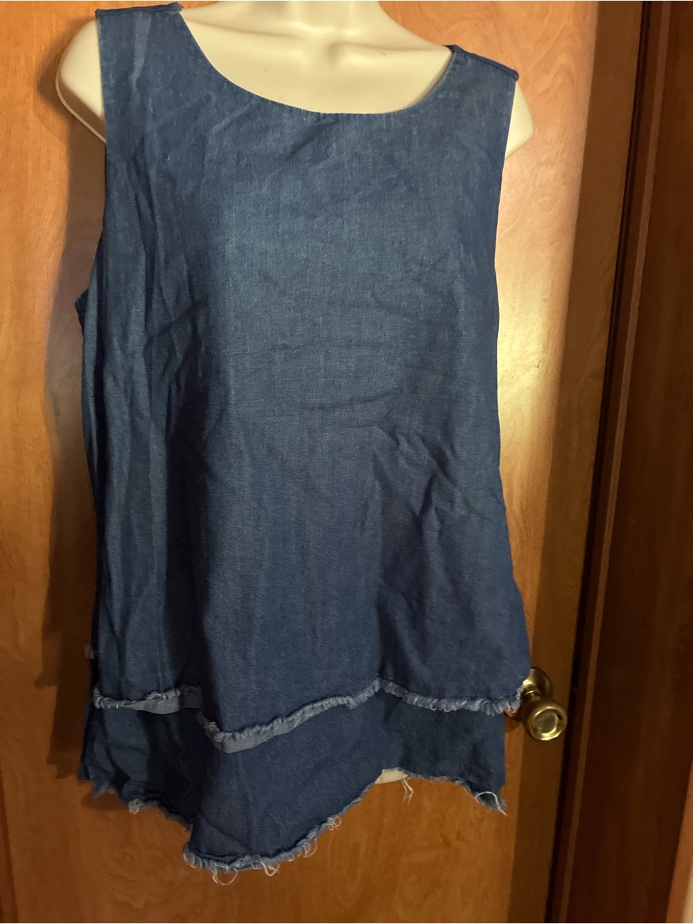 DC Denim-re Style Sleeveless Tunic in Deep Blue